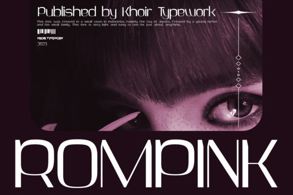Rompink: A Futuristic Retro-Futurism Display Font for Modern Editorial Design