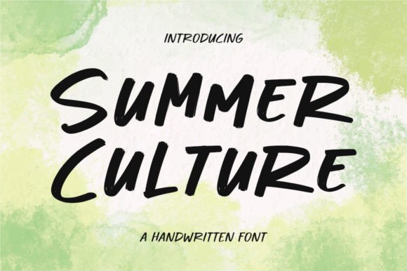 Summer Culture: The Perfect Handwritten Display Font for Authentic Branding