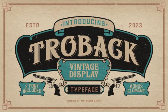 Troback: The Vintage Display Font for Editorial Design